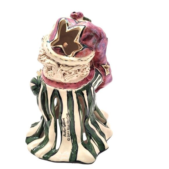 Blue Sky Clayworks Ceramic Santa Figurine W/ Stars & Animals 7.5" Christmas Deco - Picture 2 of 10